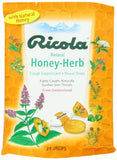 Botella Ricola miel-hierbas, sabor natural y sensación refrescante.