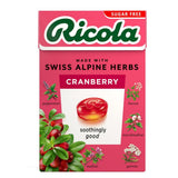 Ricola Cranberry, caja de 45 g con 20 pastillas, sabor arándano para el día