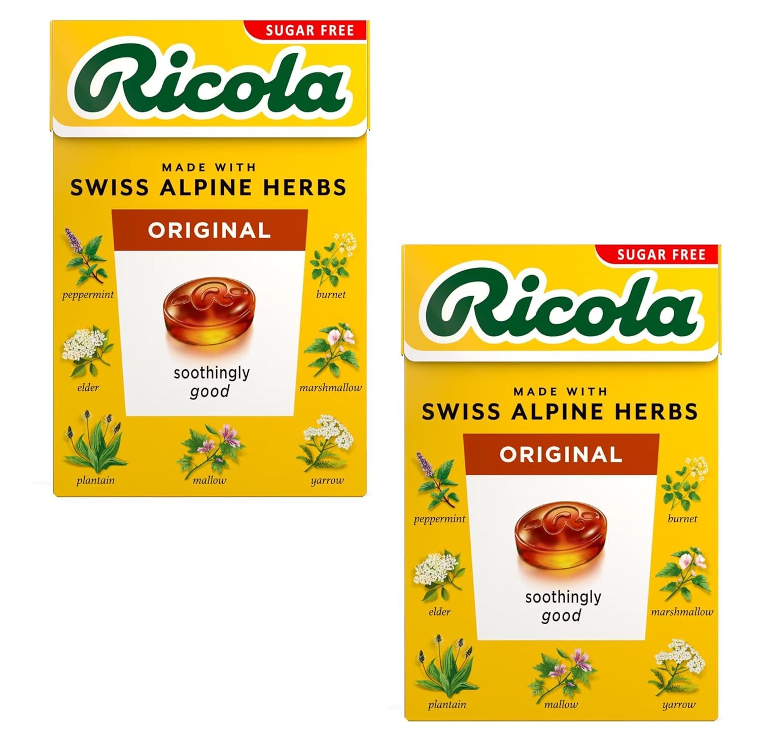 Primer plano de hierbas que componen Ricola Drops.