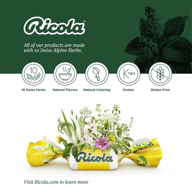 Pastillas Ricola con mentol, sensación fresca que acompaña durante el día.