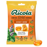Imagen de envase de Ricola con gotas de hierba miel, perfecto para aliviar irritación de garganta.