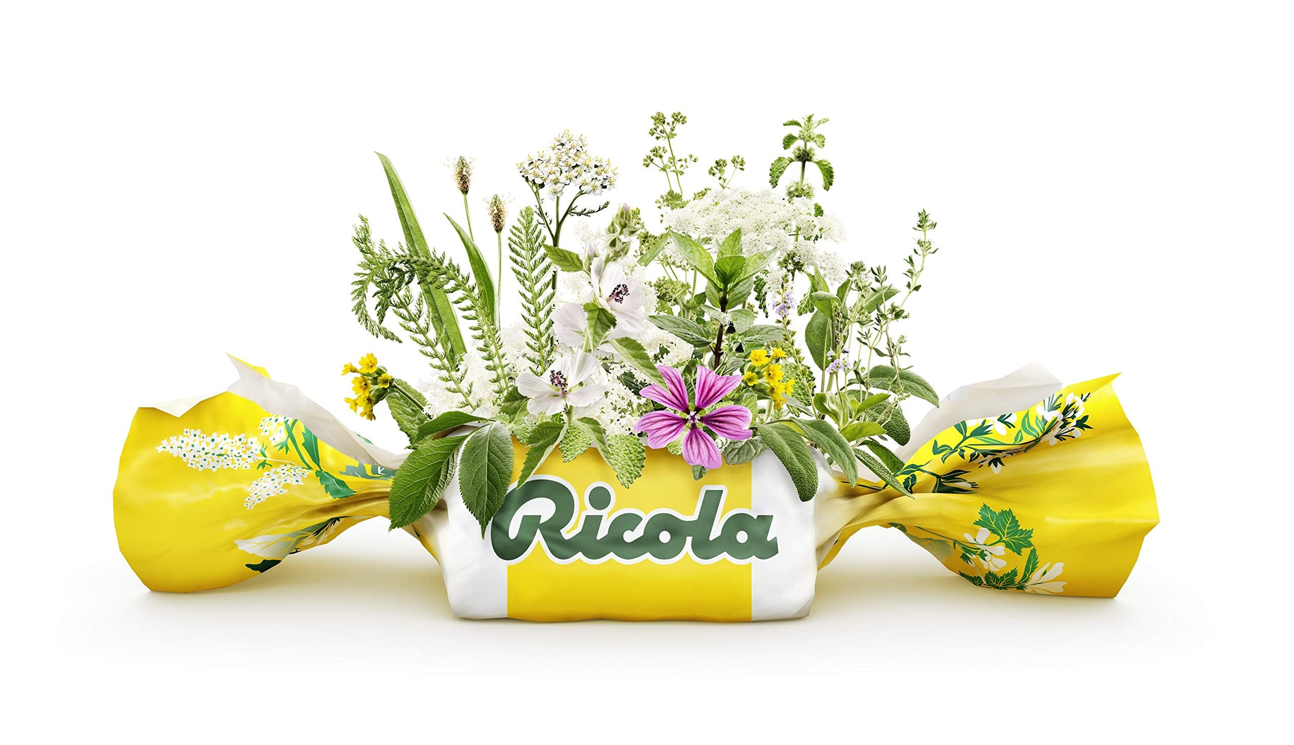 Ricola miel limón con echinácea, detalle del empaque, hierbas naturales para un momento de pausa.
