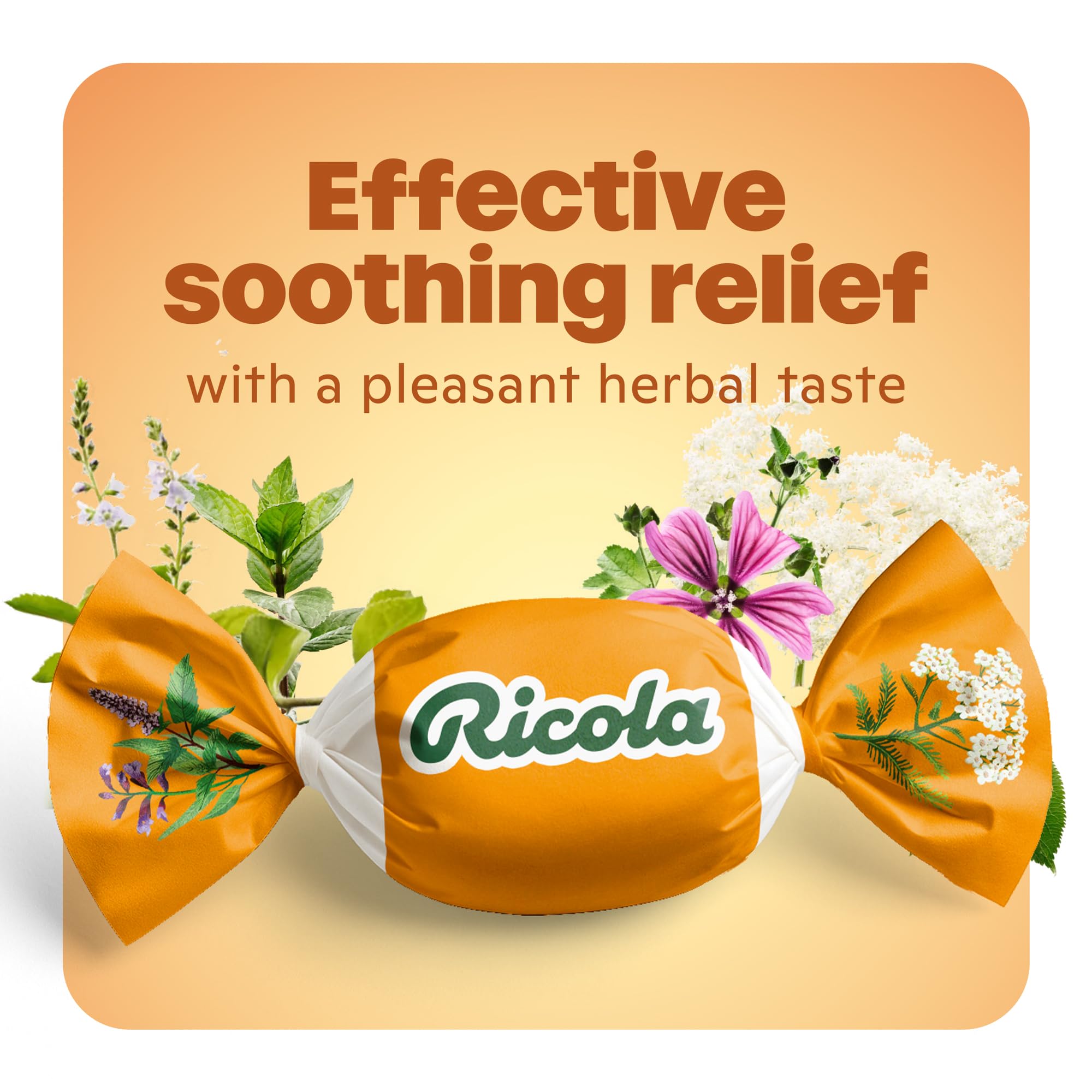 Ricola pastillas en mano para uso diario en casa o trabajo.