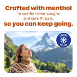 Ricola pastillas hierbas miel mentol, primer plano, sabor natural y alivio suave.