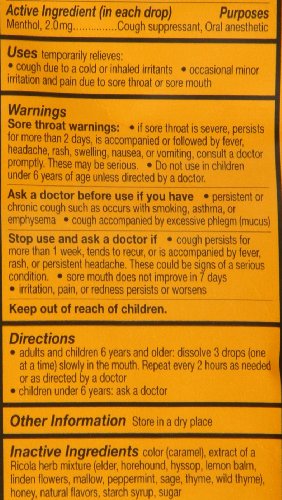 Ricola sabor miel natural, uso diario para confort ocasional.