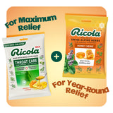 Ricola sensación fresca de mentol para confort al respirar.