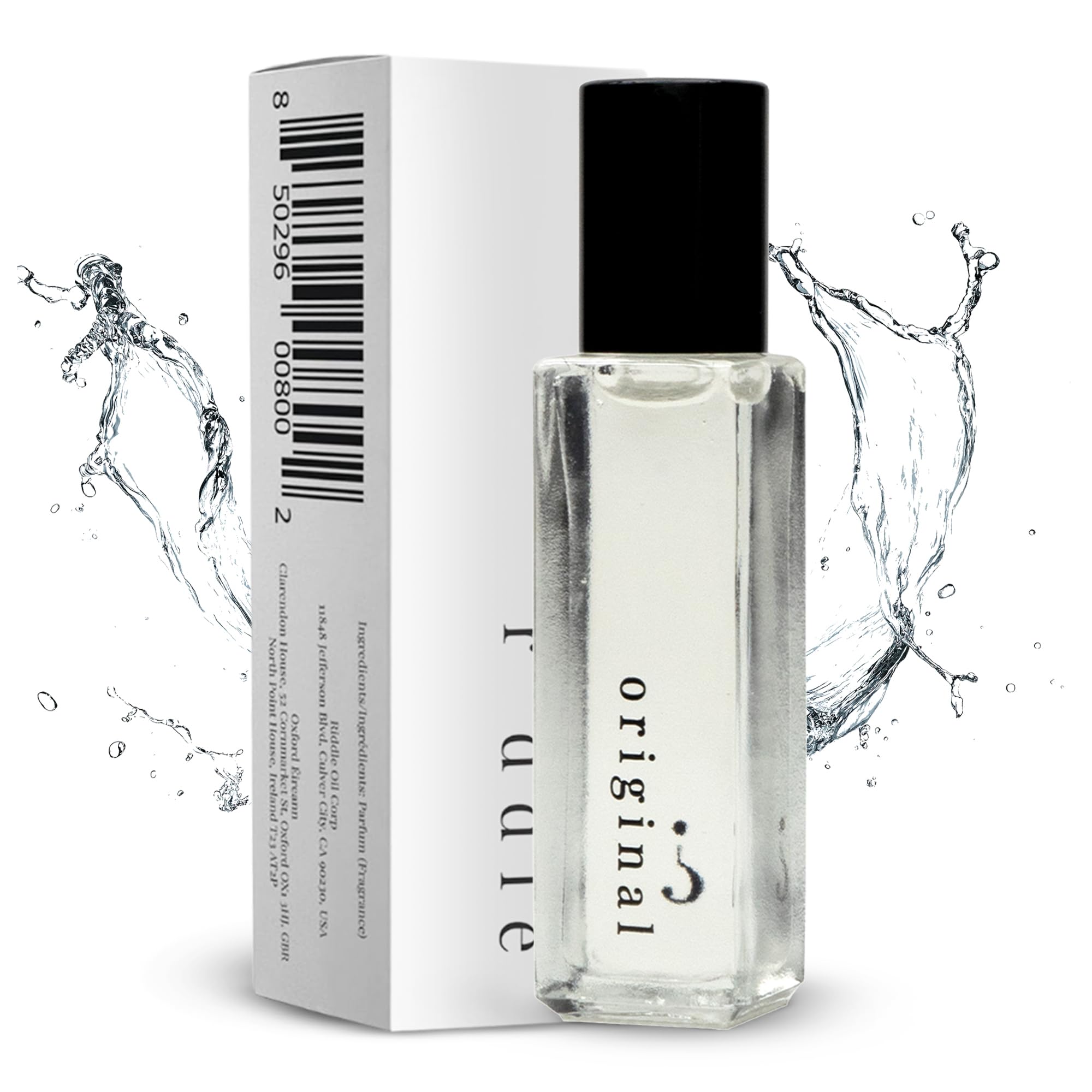 Riddle Original Roll-On feromona, frasco compacto para uso diario.
