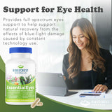 Ridgecrest EssentialEyes: dosis diaria de 30 cápsulas para rutina de cuidado ocular.