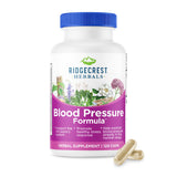 RidgeCrest Herbals fórmula presión arterial, botella, apoyo a la circulación diaria.