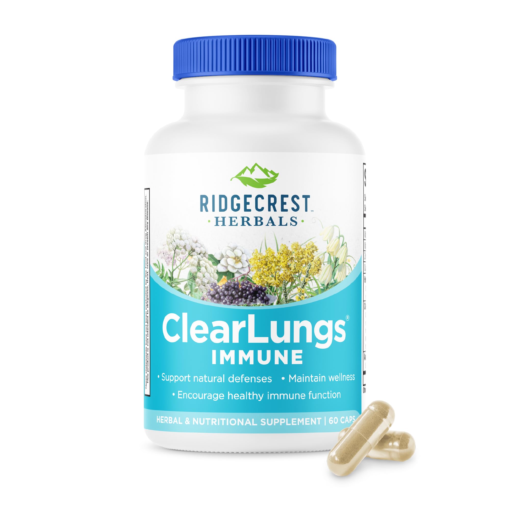 RidgeCrest ClearLungs Immune con saúco para apoyar defensas naturales