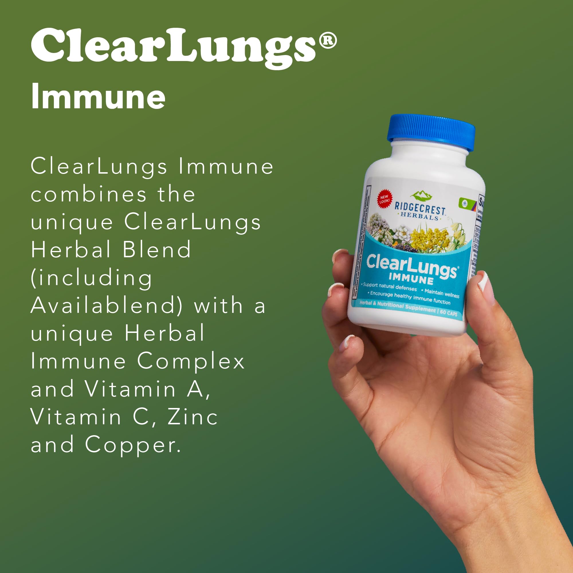 Hoja de mullein en ClearLungs Immune para bienestar respiratorio suave