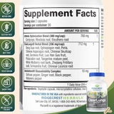 RidgeCrest Herbals ClearLungs Sport etiqueta frontal, información de la marca y producto
