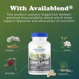 RidgeCrest Herbals ClearLungs Sport uso diario, acompaña entrenamientos prolongados