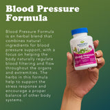 RidgeCrest Herbals Blood Pressure Formula, etiqueta clara con beneficios potenciales