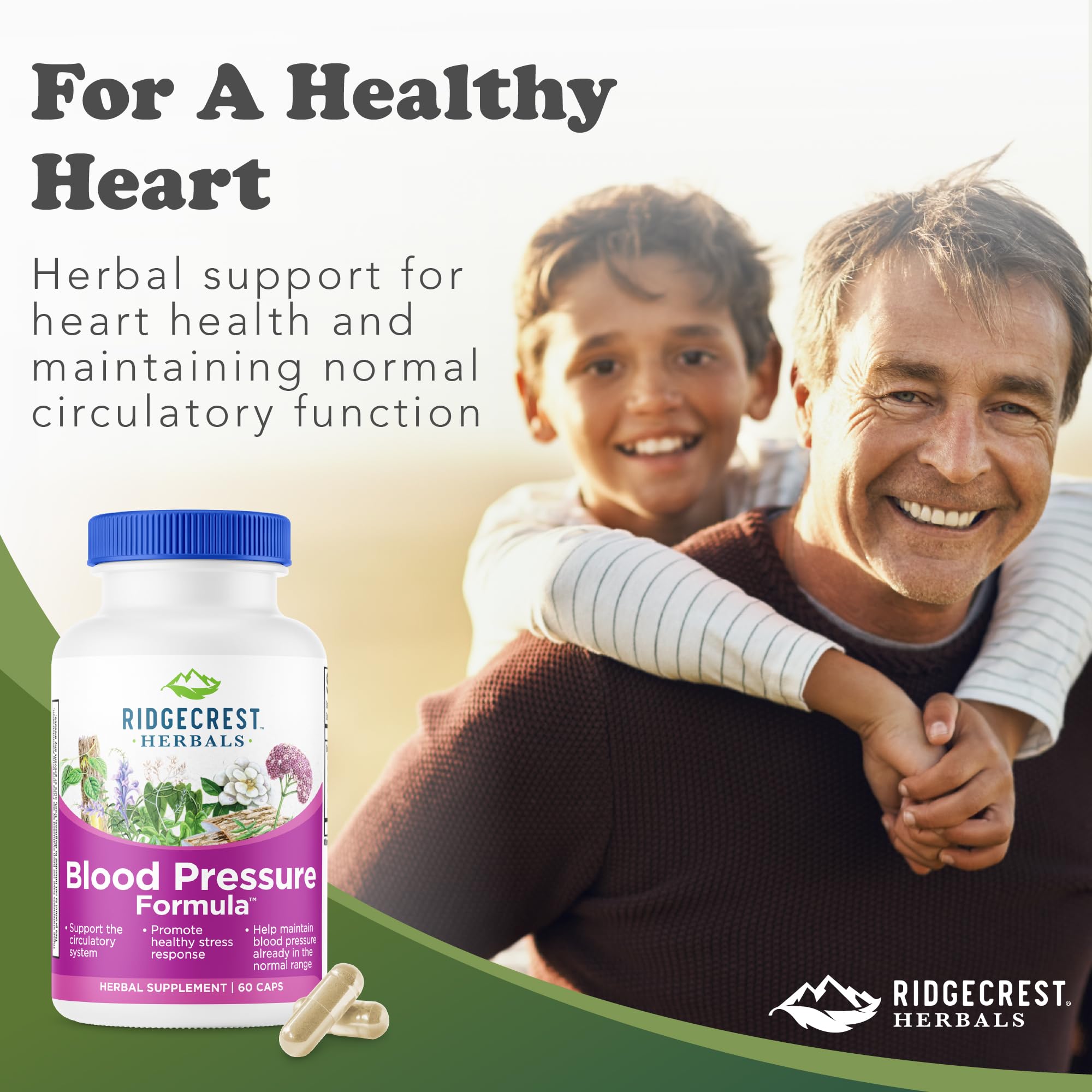 RidgeCrest Herbals Blood Pressure Formula, uso diario durante la rutina