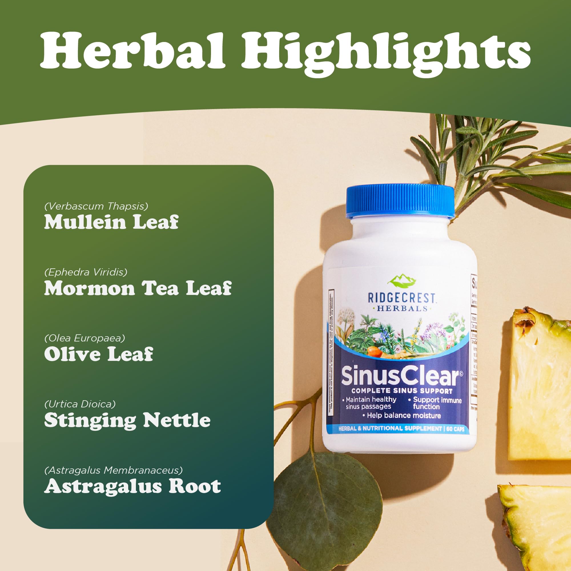 RidgeCrest Herbals SinusClear proceso de calidad para seguridad y consistencia.