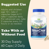RidgeCrest Herbals SinusClear opción estacional para apoyo de la respuesta histamínica.