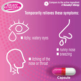 Right Remedies capsulas alergia etiqueta, informacion clara para uso seguro.