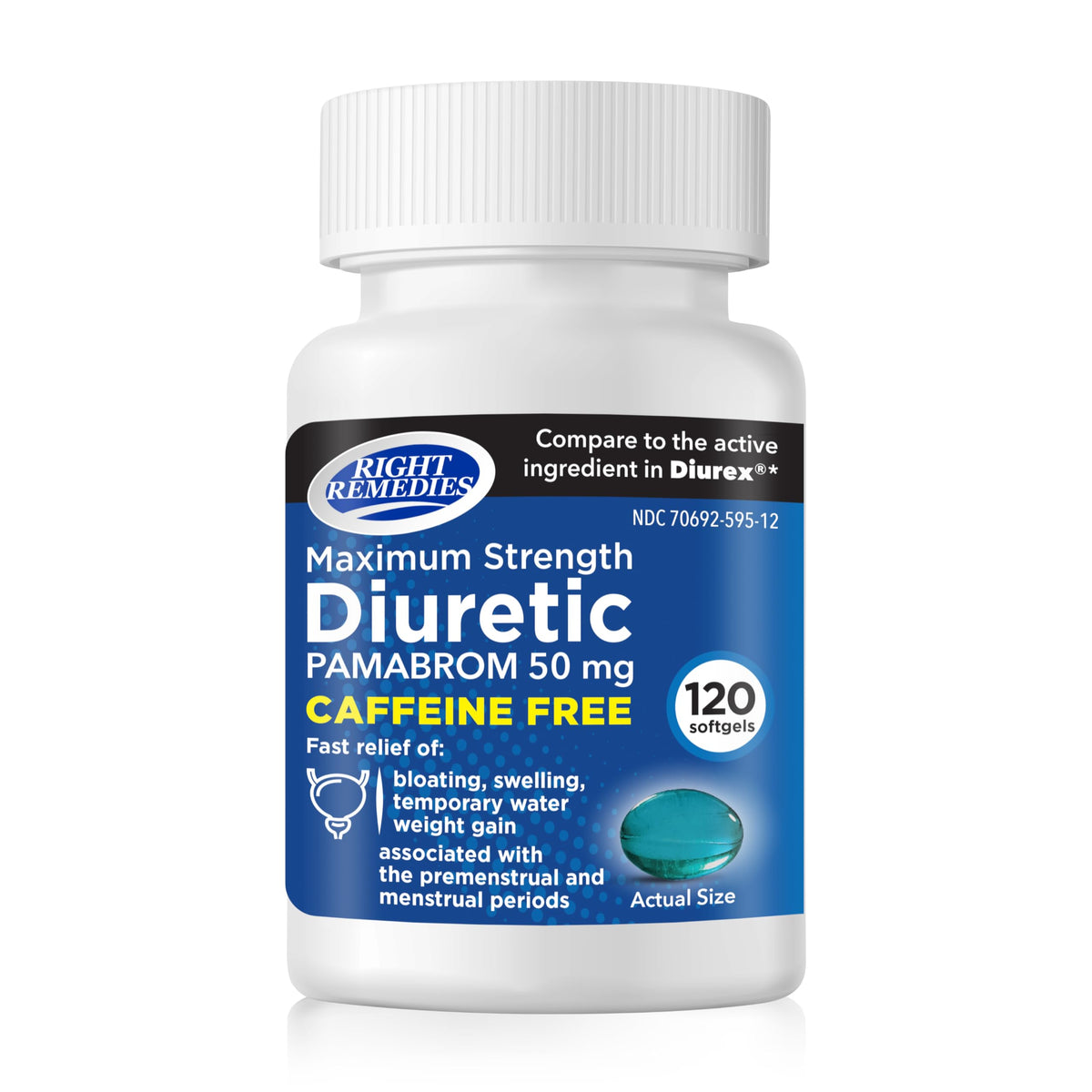 RIGHT REMEDIES diuréico cápsulas suaves para hinchazón, fomenta sensación de ligereza.