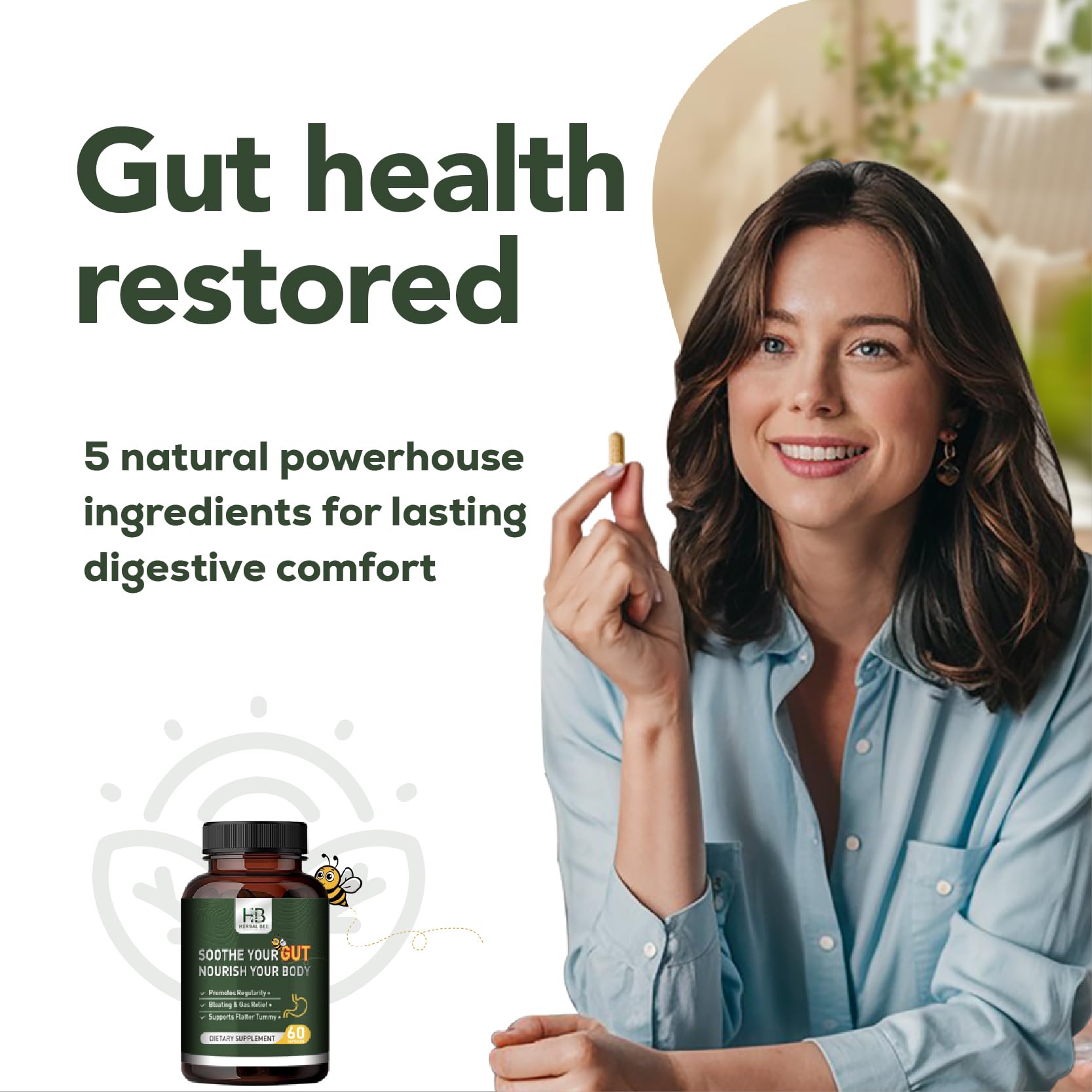 Rigma Herbal BEE: ingredientes naturales que respaldan la salud intestinal.