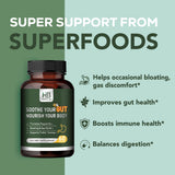 Rigma Herbal BEE: tomando una cápsula con comida para apoyo digestivo.