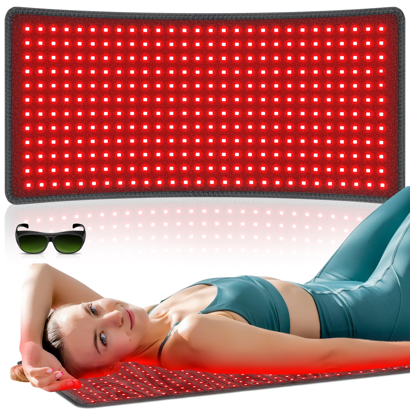 Manta Rikimxin con luz roja 660nm e infrarroja 850nm para relajación muscular