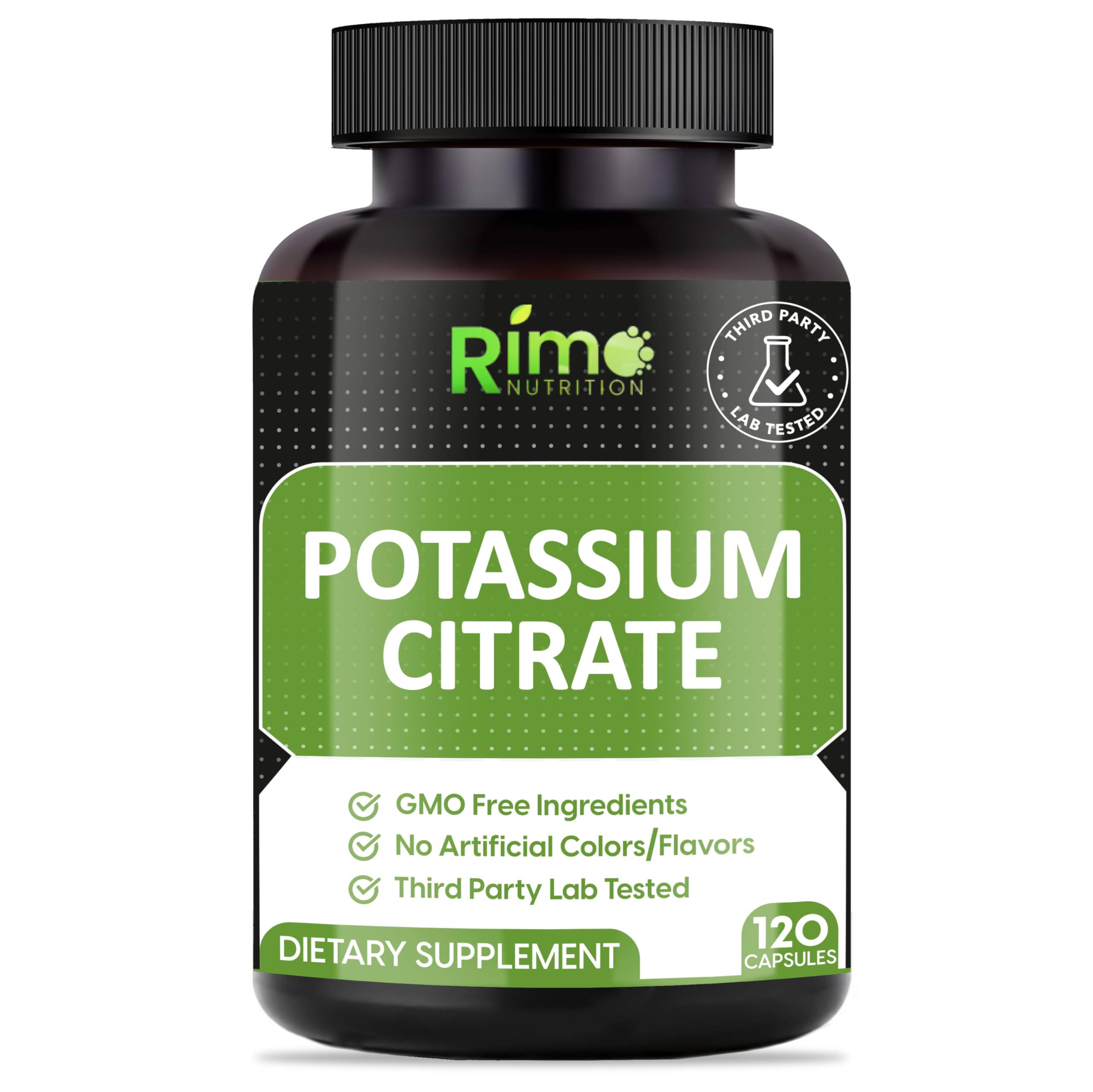 Rimo Nutrition Citrato de Potasio, bote visible, ideal para uso diario sin aditivos