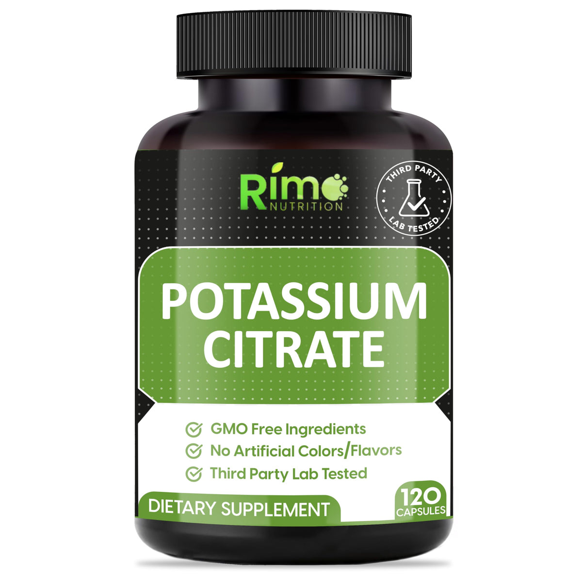 Rimo Nutrition Citrato de Potasio, bote visible, ideal para uso diario sin aditivos