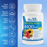 RimTuku cápsulas ashwagandha 220mg, envase visible, apoyo potencial al manejo del estrés