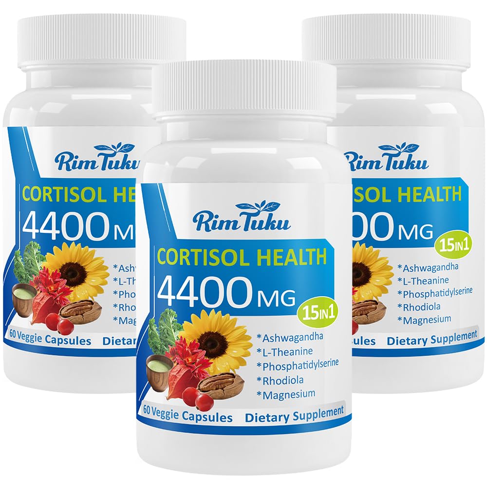 RimTuku cortisol detox 15 en 1, botella presentada para balance adrenal y calma diaria