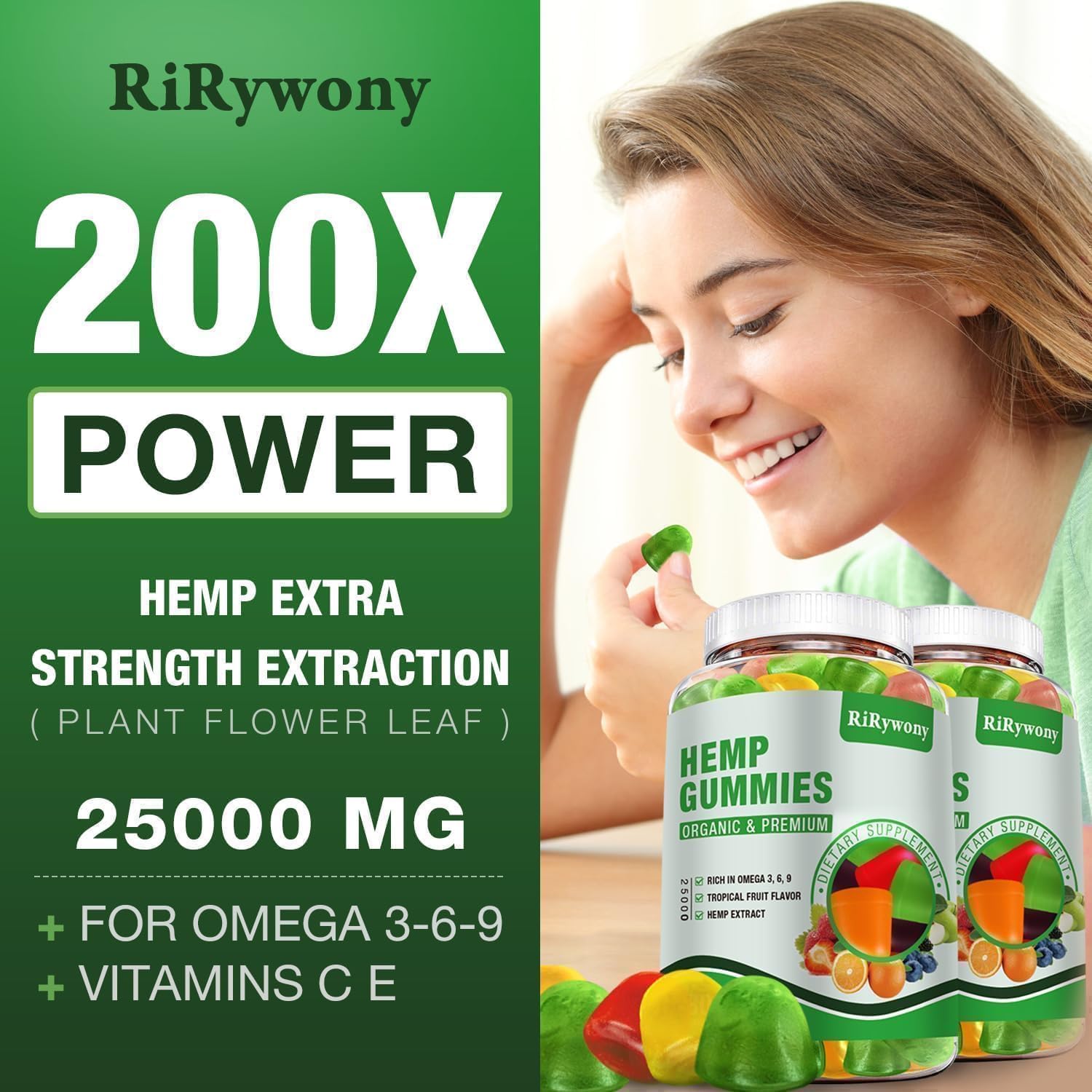 RiRywony Health gomitas de cáñamo para aliviar molestias leves