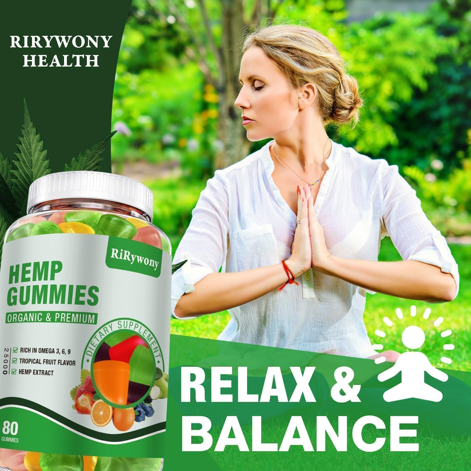 RiRywony Health gomitas de cáñamo con extracción CO2 para pureza