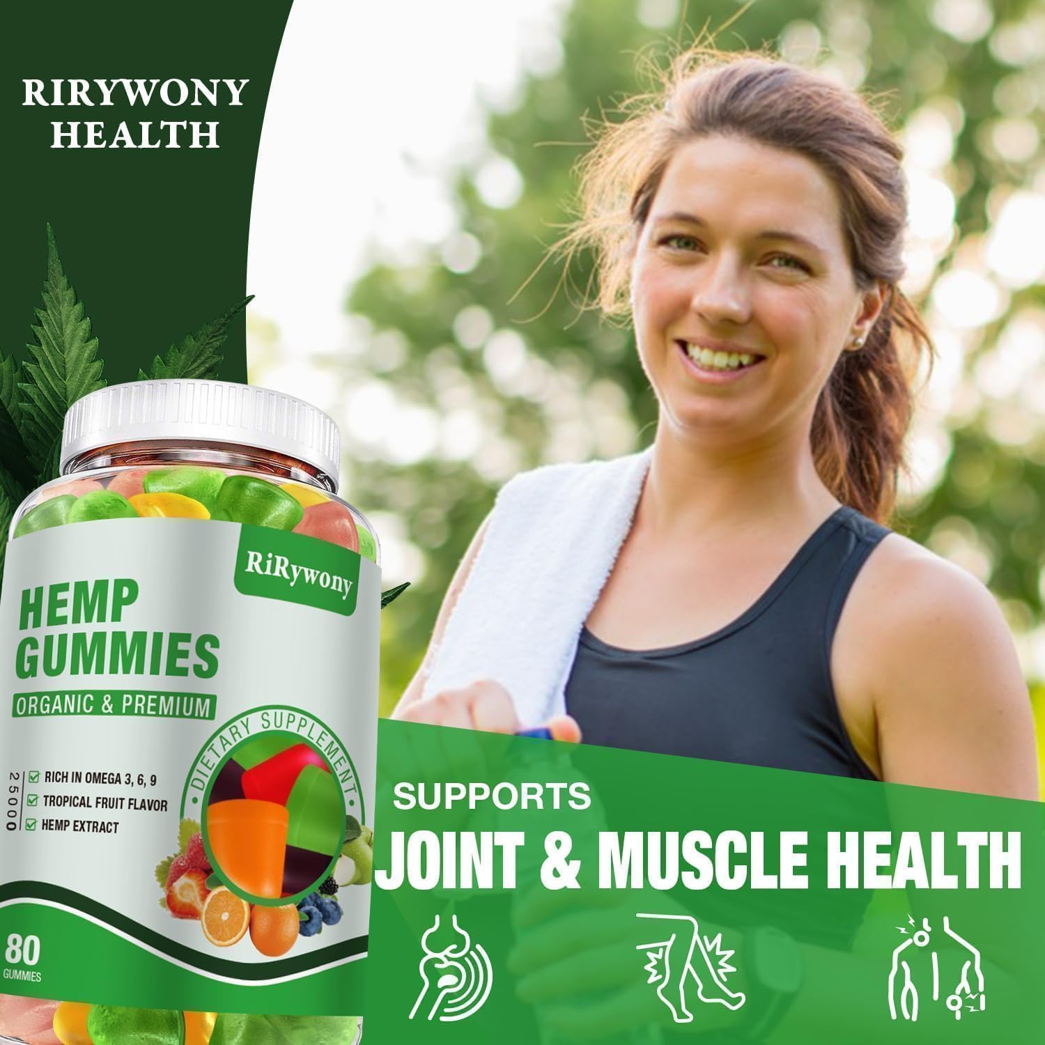 RiRywony Health gomitas de cáñamo con fórmula mejorada y vitaminas
