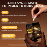 RiRywony Health NMN 1000mg etiqueta frontal: lectura clara de ingredientes clave.