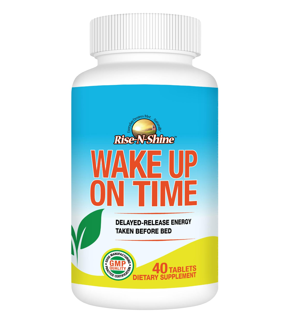 Rise-N-Shine botella de despertar para empezar el día con energía y enfoque.