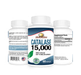 Rise-N-Shine Catalase 15,000 etiqueta del producto para identificar el suplemento.