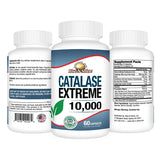 Rise-N-Shine Catalase Extremo etiqueta clara: muestra ingredientes clave para el cuidado capilar.