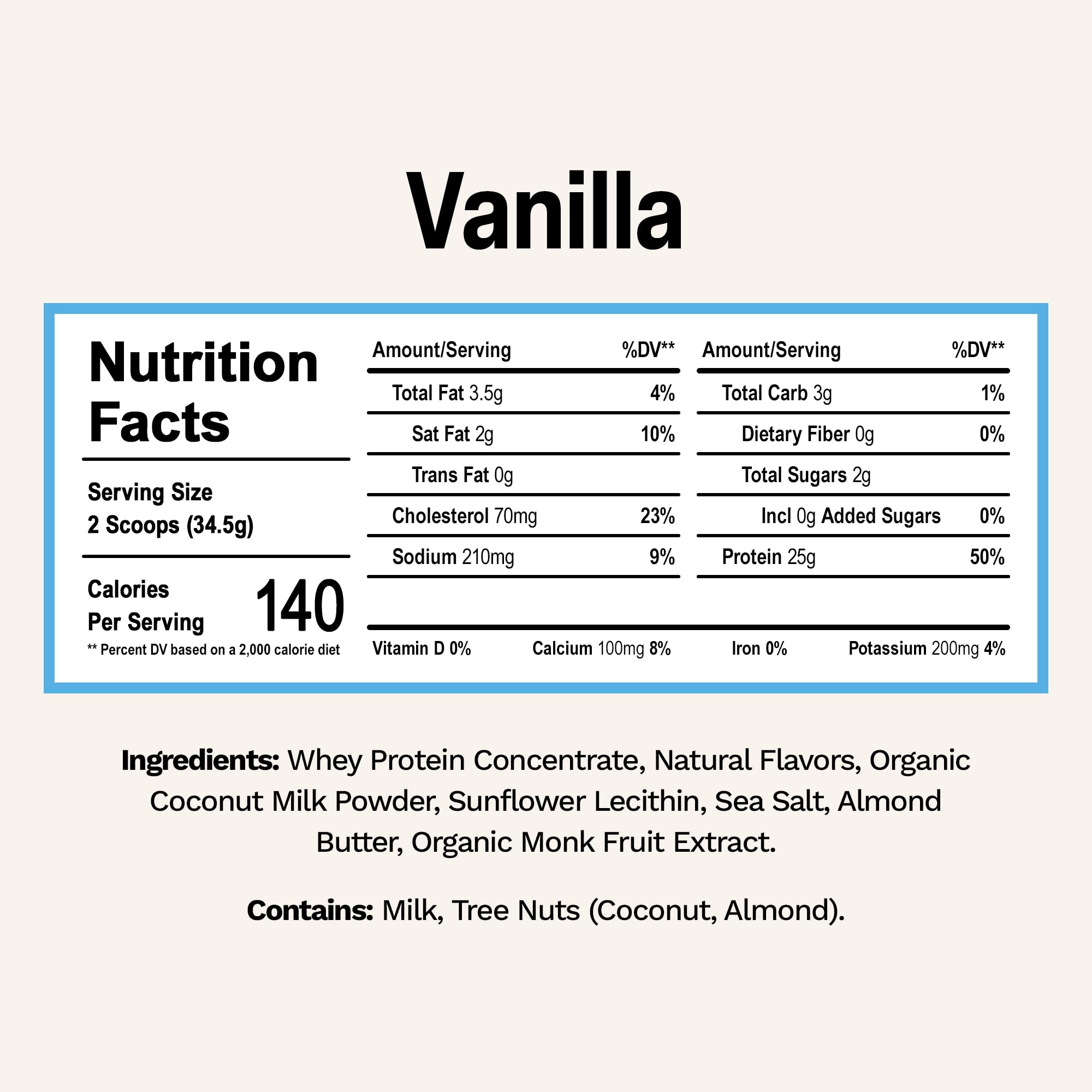 Rise Whey vainilla mezcla cremosa, se disuelve fácilmente para entrenamientos intensos.