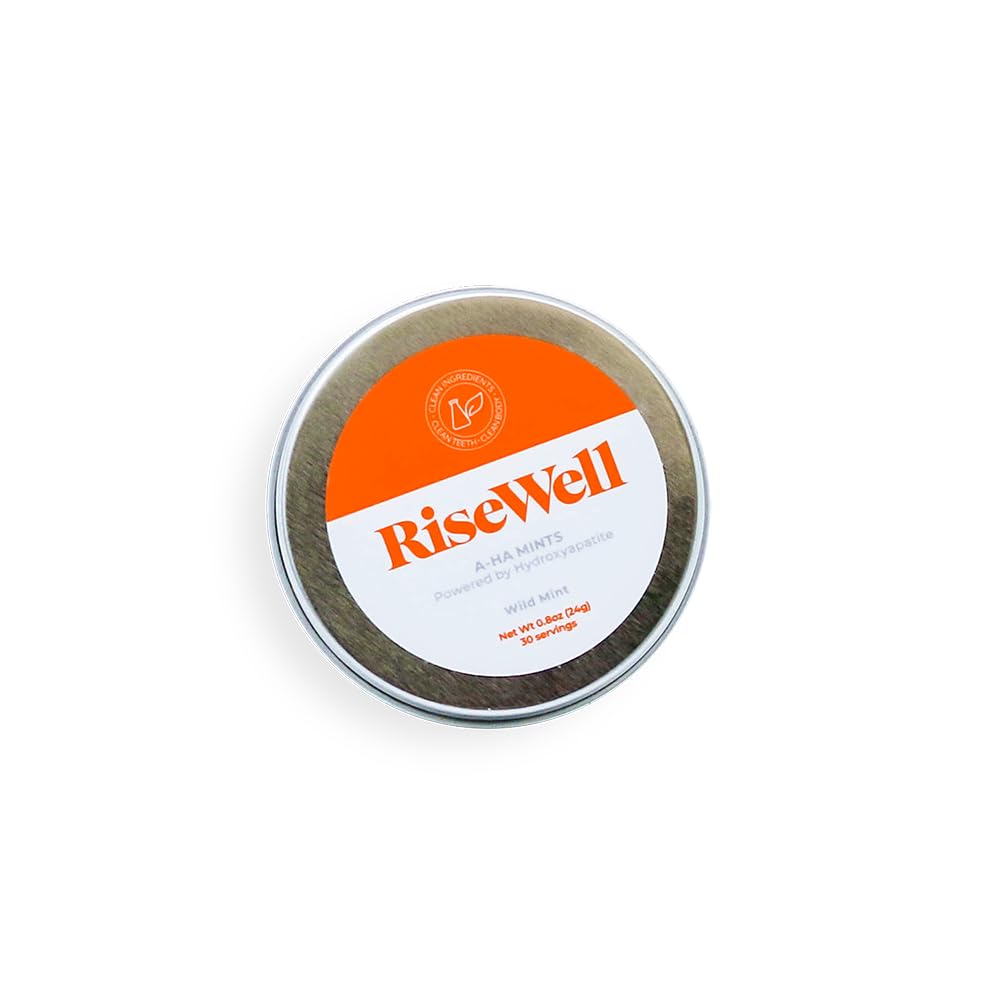 RiseWell a-HA Mint: empaque frontal muestra aliento fresco y portátil.