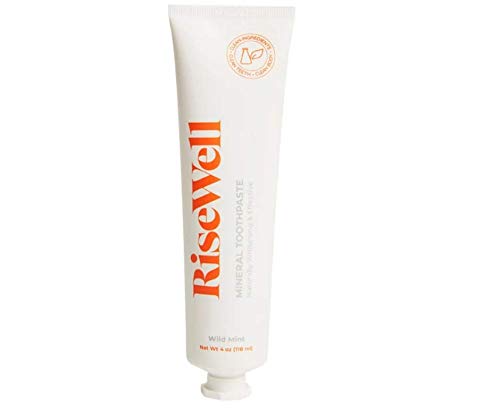 RiseWell pasta de dientes estilo japonés natural, empaque compacto para uso diario.