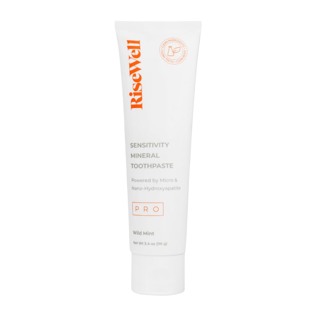 RiseWell PRO PASTA DENTAL Mineral, vista frontal, remineralización suave y protección del esmalte