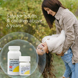 Caja de 100 tabletas Rising Cetirizina HCL 10 mg para manejo estacional.