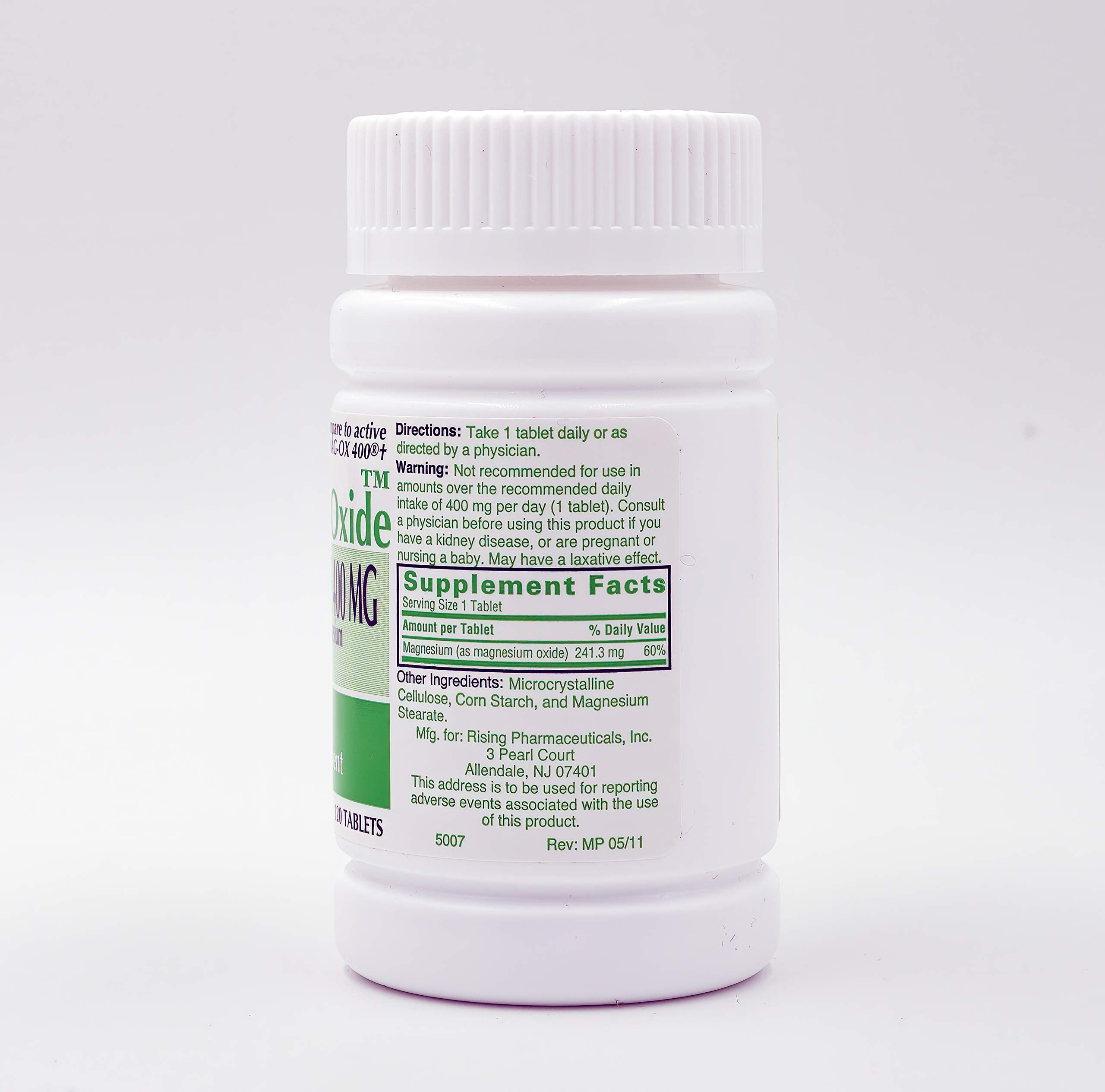 Rising Oxido de Magnesio 400 mg, cápsulas, ayuda al equilibrio nervioso.