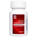 Rite Aid acetaminofen 500 mg tabletas para ingestión fácil, pastillas, alivio temporal del dolor.