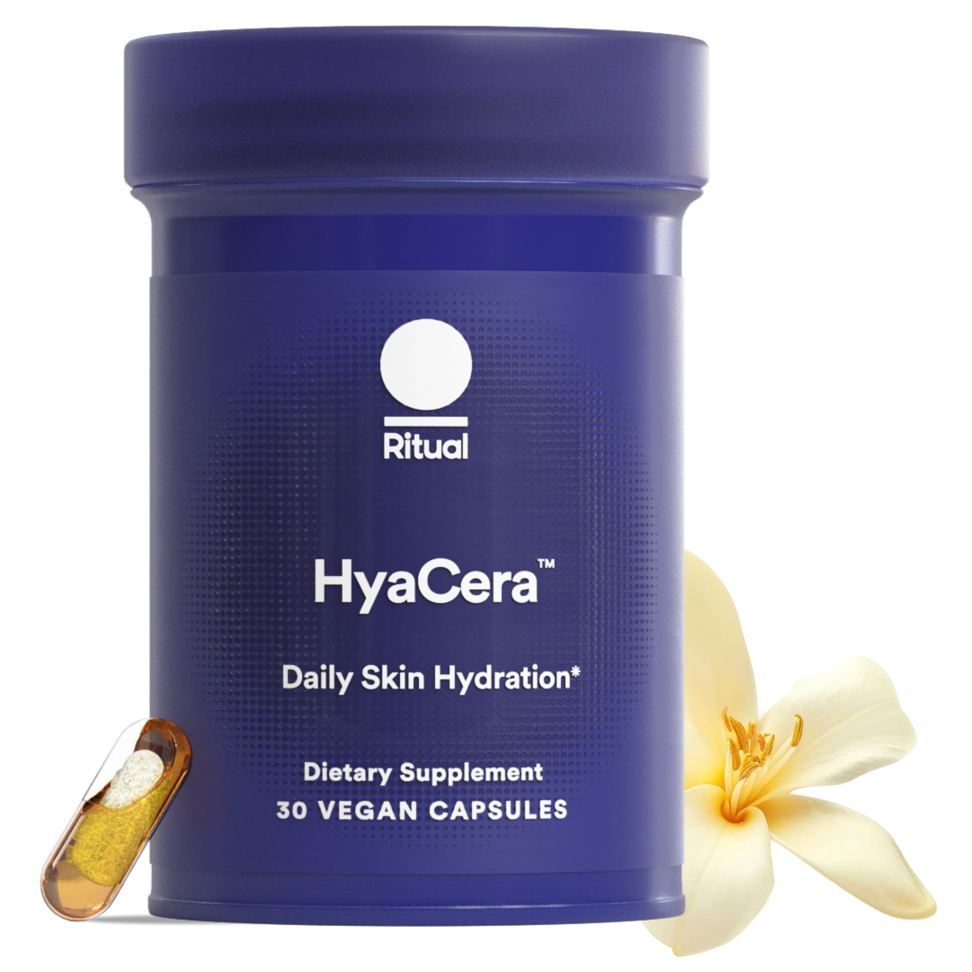 Ritual HyaCera: botella y etiqueta muestran ingredientes transparentes para tu rutina diaria.
