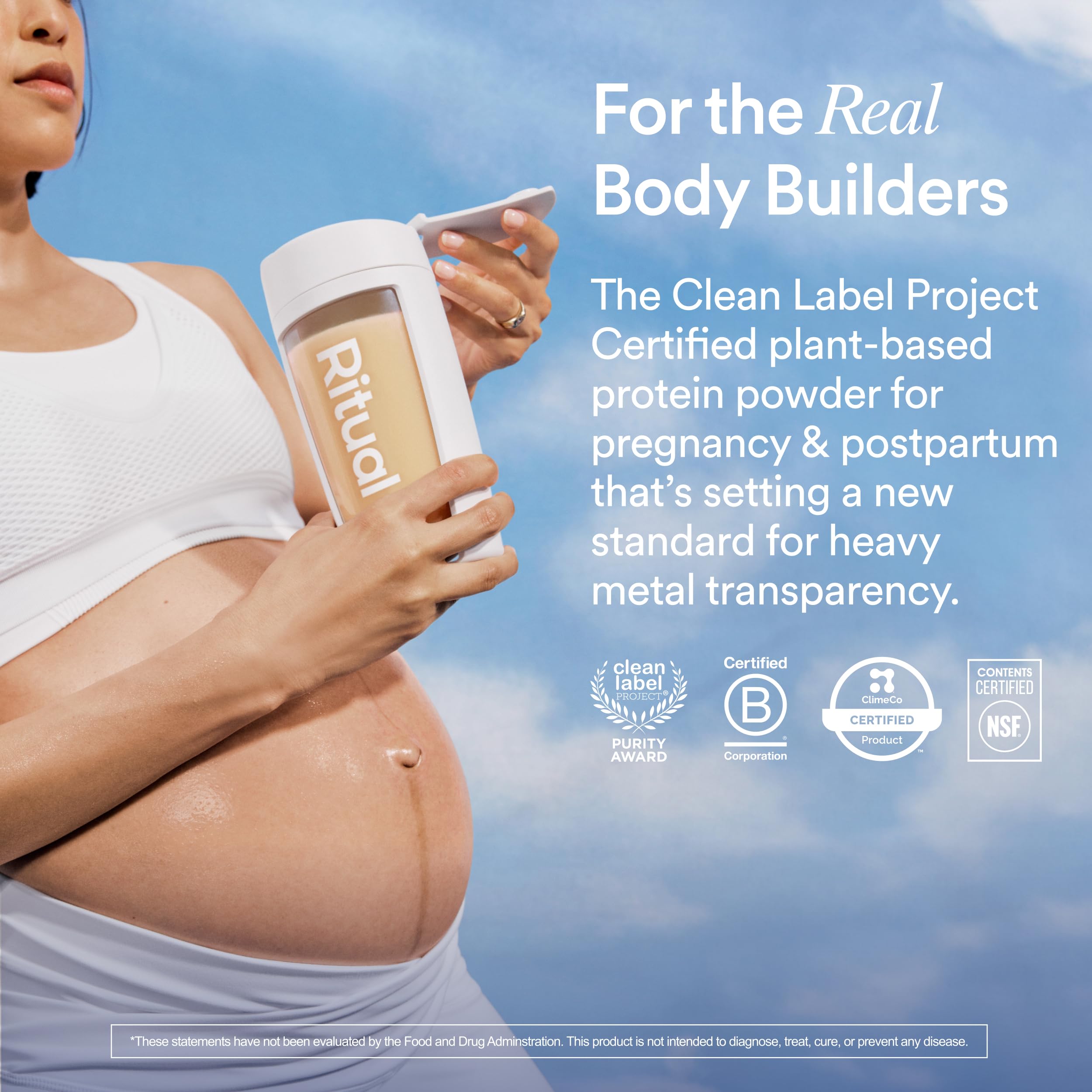 Ritual Prenatal proteína de guisante regenerativa para soporte nutricional diario.