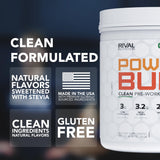 Envase de Rival Nutrition Powder Burn con 60 porciones.