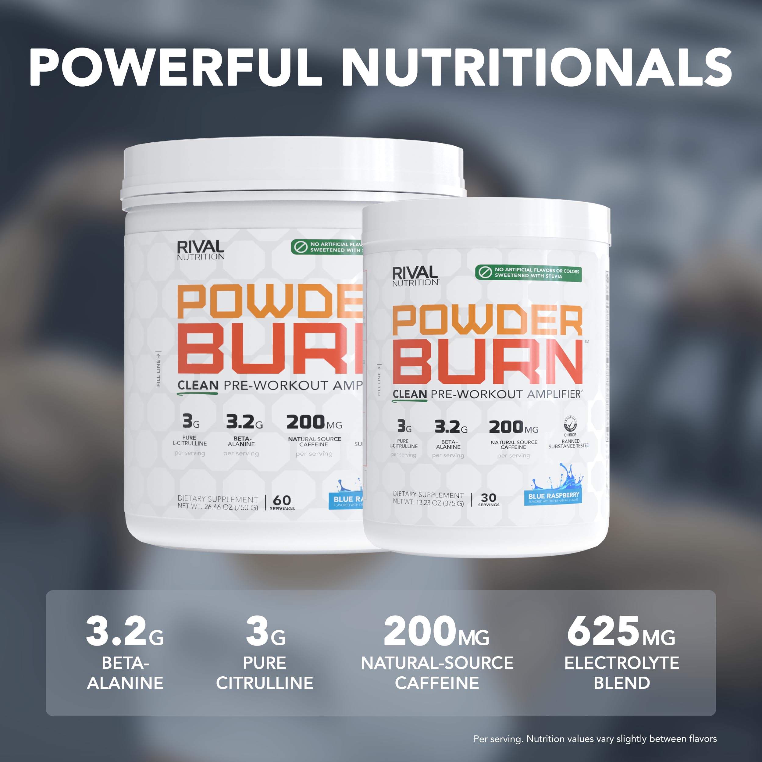 RIVAL NUTRITION Powder Burn - sabor agrio-caramelo natural.