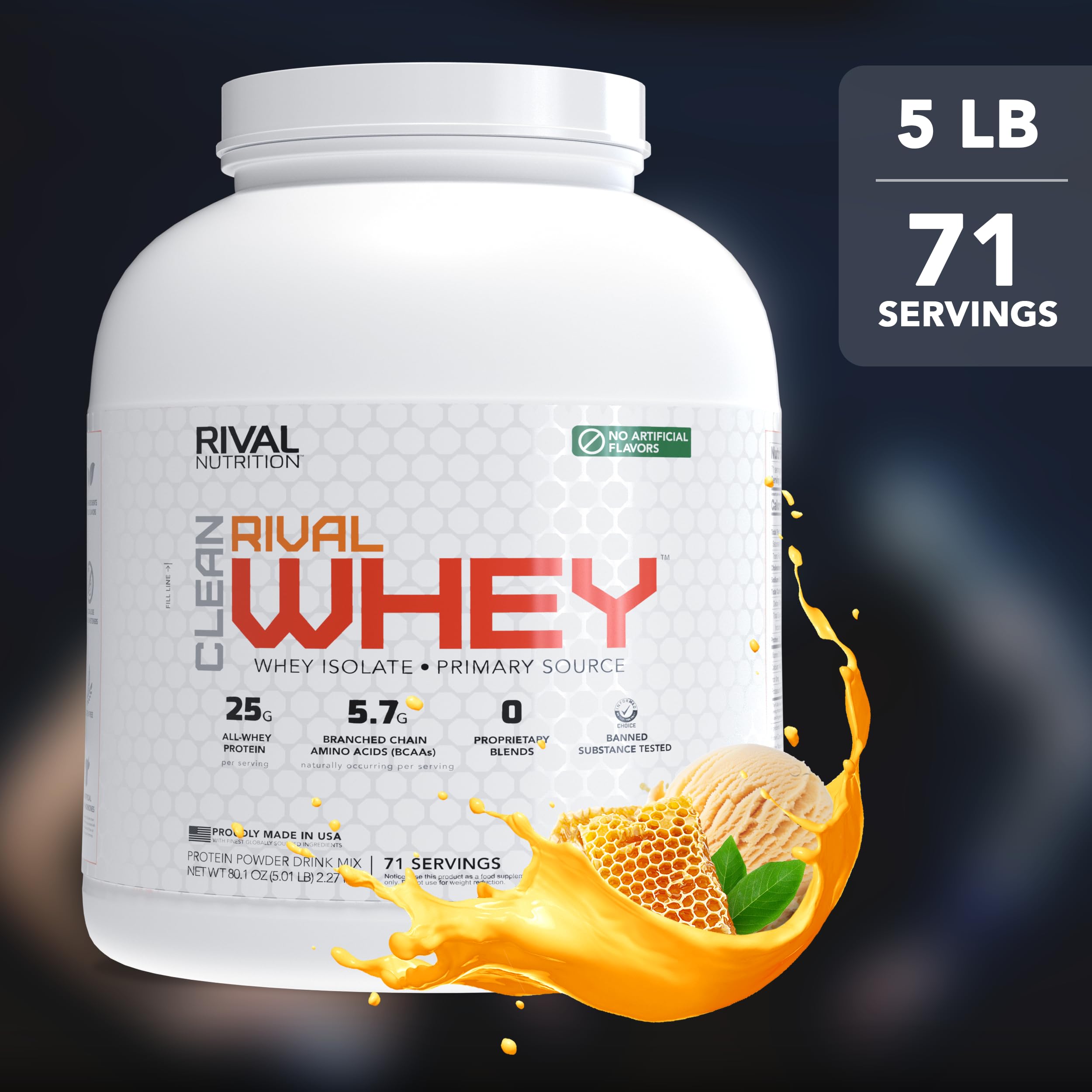 Ingredientes naturales en la proteína de suero de Rival Nutrition