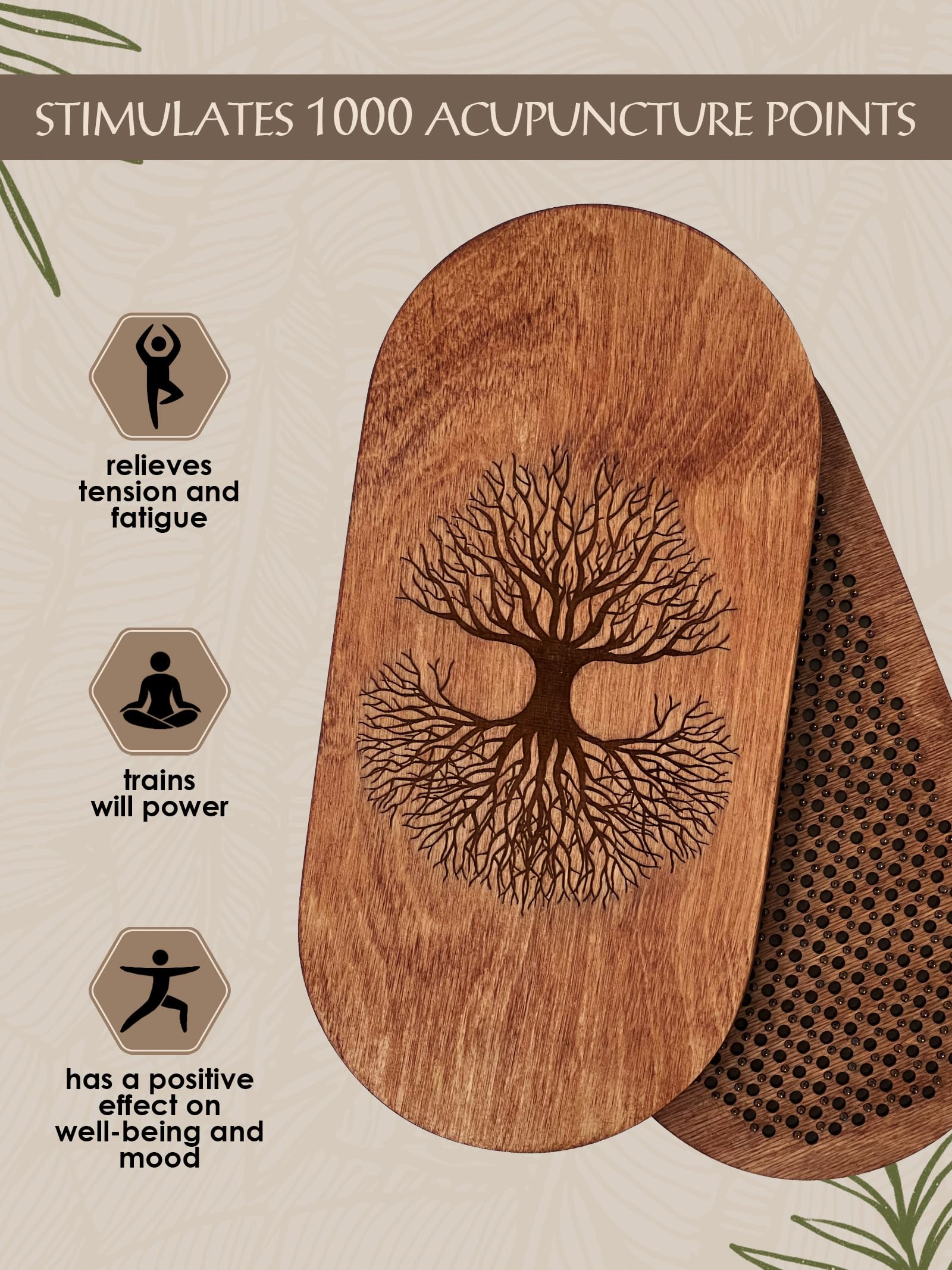 RIZONE Tablero Sadhu sobre superficie firme para sostenerse durante sesiones.